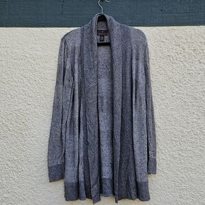 Fenn Wright Manson long open front gray cardigan wool blend large